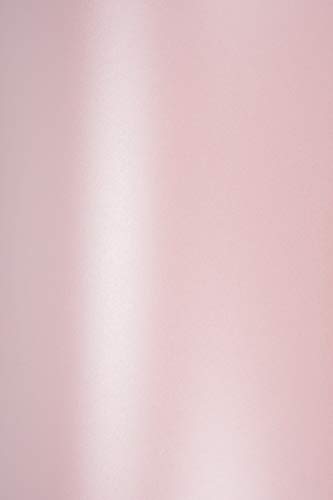 Netuno 100x Perlmutt-Rosa Bastel-Papier DIN A4 21 x 29,7 cm 120g Majestic Petal Perlmutt Papier Glanzpapier a4 Laserdrucker zum Basteln Effektpapier Feinpapier glänzend von Netuno