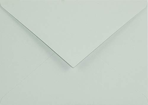 Netuno 100x Umschlag Pastell-Grün DIN C6 114x 162 mm 120g Keaykolour Pastel Green Briefkuvert bunt hochwertig farbige Briefhülle nassklebend aus Recycling-Papier Öko Umschlag farbig Natur-Papier C6 von Netuno