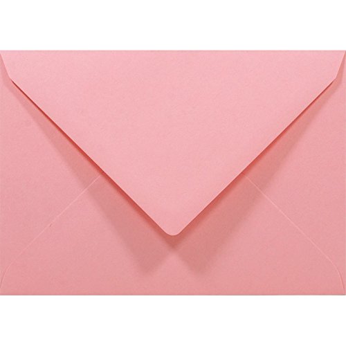 Netuno 100x Umschlag Pink DIN C6 114 x 162 mm 80g Rainbow Papier-Briefumschlag farbig Rosa Einladungsumschlag bunt für Hochzeit Geburtstag Weihnachten Briefkuvert bunt envelope pink von Netuno