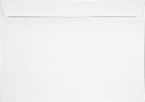 Netuno 10x Briefumschläge Weiß DIN C4 ohne Fenster haftklebend 229x 324 mm gerade Klappe 120g Olin weiße Briefumschläge groß für Geschäftspapiere Dokumente Fotos Unterlagen Verträge Zertifikate von Netuno