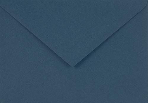 Netuno 25 Brief-Umschläge Dunkel-Blau DIN C6 114 x 162 mm 115g Sirio Color Dark Blu Briefkuverts farbig Briefumschläge Hochzeit Geburtstag Taufe Weihnachten bunte Umschläge C6 edel blu envelope von Netuno