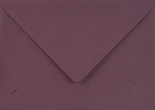 Netuno 25 Briefhüllen Violett DIN B6 125 x 175 mm 115g Sirio Color Vino Briefumschläge ohne Fenster Briefkuverts farbig Papier Briefumschläge schön bunte Briefhüllen elegant Einladungsumschläge B6 von Netuno