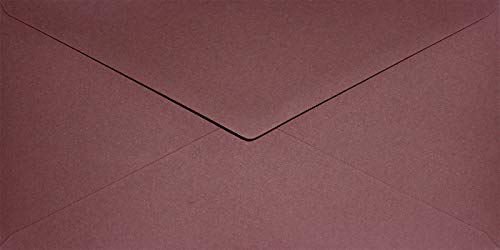 Netuno 25 Briefumschläge Bordeaux DIN lang 110 x 220 mm Keaykolour Carmine farbige Briefumschläge DL Recycling bunte Umschläge DL elegante Kuverts Umwelt für Hochzeits-Einladungen Weihnachten Ostern von Netuno