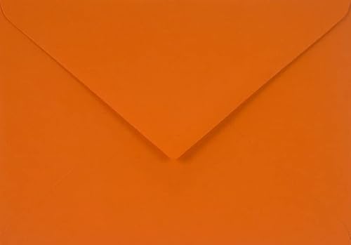 Netuno 25 Briefumschläge Orange DIN C6 114 x 162 mm 115g Sirio Color Arancio schöne Briefhüllen für Hochzeit Geburtstag Taufe Weihnachten Einladungskarten Einladungsumschläge elegante Briefkuverts von Netuno