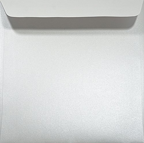 Netuno 25 Briefumschläge Perlmutt-Weiß quadratisch 170x 170 mm 120g Majestic Marble White Papier quadratische Umschläge Perlweiß Briefkuverts Briefhüllen elegant Einladungsumschläge edel von Netuno