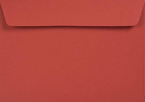 Netuno 25 Briefumschläge Rot DIN C6 114 x 162 mm 120g Kreative Ruby elegante Umschläge rote Einladungsumschläge Hochzeit Briefumschläge edel C6 Recyclingpapier Papierbriefumschläge hochwertig Öko von Netuno