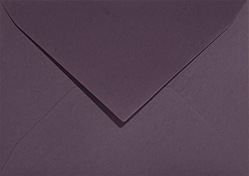 Netuno 25 Briefumschläge Violett DIN B6 125 x 175 mm 120g Keaykolour Prune edle Umschläge umweltfreundlich Briefhüllen bunt Feinpapier farbige Briefkuverts Premium für Einladungs-Karten Weihnachten von Netuno