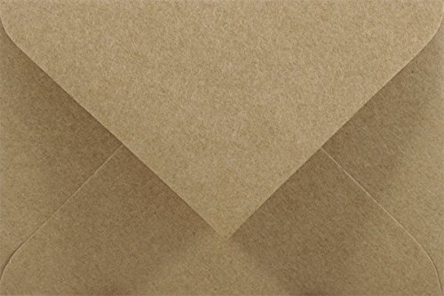 Netuno 25 Sand-Braun Mini Brief-Umschläge DIN C7 80x120mm Vintage-Umschläge aus Kraftpapier Natur Briefumschläge kleine Briefkuverts für Visitenkarten Geschenkkarten Bonuskarten Geldgeschenke von Netuno