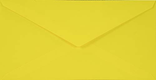 Netuno 25 Umschläge Gelb DIN lang 110 x 220 mm 115g Sirio Color Limone gelbe Briefumschläge farbig lang Briefhüllen DL Einladungsumschläge Hochzeit Briefhüllen schön yellow envelope invitation von Netuno