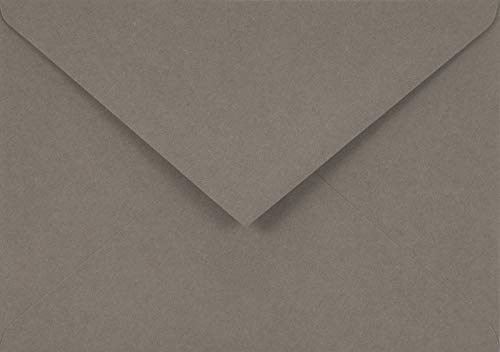 Netuno 25 Umschläge Grau C6 114 x 162 mm 115g Sirio Color Pietra graue Briefumschläge bunt hochwertig für Hochzeit Geburtstag Weihnachten Briefhüllen farbig Papier-Briefumschläge C6 elegant Kuverts von Netuno