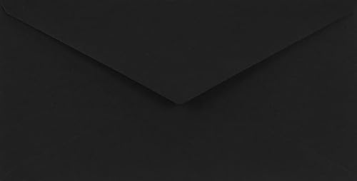 Netuno 25 Umschläge Schwarz DIN lang 110 x 220 mm 115g Sirio Color Nero Briefumschläge lang Briefhüllen Schwarz Einladungsumschläge Papierbriefumschläge schwarze Briefumschläge black envelope von Netuno