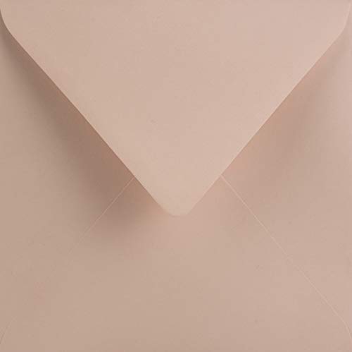 Netuno 25 Umschläge quadratisch Blass-Rosa 153 x 153 mm 115g Sirio Color Nude quadratische Briefumschläge schön Einladungsumschläge edel für Geburtstag Hochzeit Taufe wedding invitation envelope von Netuno