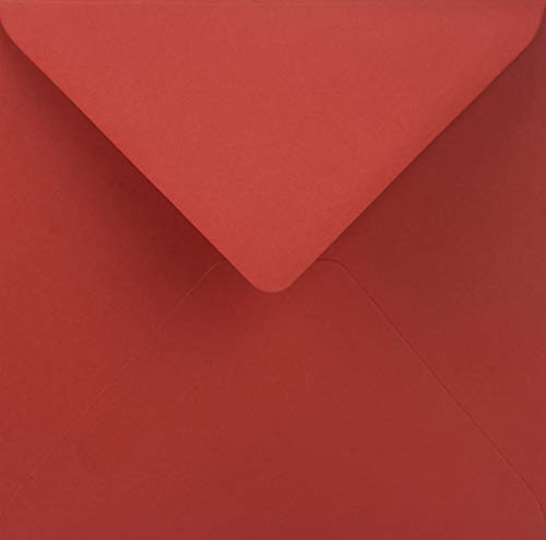 Netuno 25 Umschläge quadratisch Rot 153 x 153 mm 115g Sirio Color Lampone rote Briefumschläge hochwertig schöne Briefhüllen Einladungsumschläge edel Papierbriefumschläge Rot elegant red envelope von Netuno