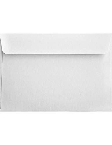 Netuno 25 Weiß gerippte Briefumschläge DIN C5 ohne Fenster Haftklebung mit Abziehstreifen 162x 229mm 120g Aster Laid White große Umschläge elegant für Einladungen Geschäftsbriefe Einladungen von Netuno