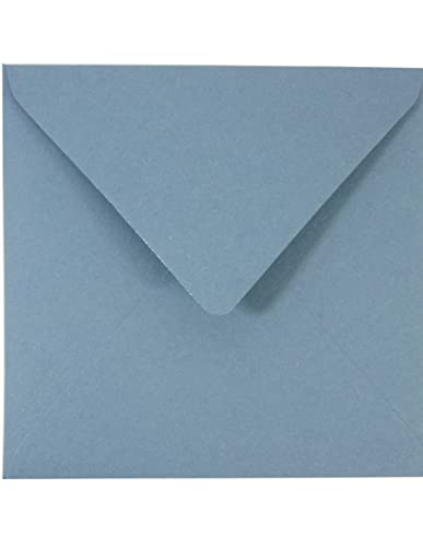 Netuno 25 quadratische Briefumschläge Blau 153 x 153 mm 120g Materica Acqua Umschläge rechteckig bunt Spitzklappe ohne Fenster Briefhüllen Natur ökologische Umschläge farbig Einladungsumschläge öko von Netuno