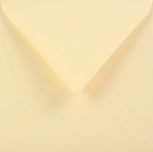 Netuno 25 quadratische Umschläge Vanille 153 x 153 mm 115g Sirio Color Paglierino farbige Briefhüllen quadratisch Briefumschläge bunt für Hochzeits-Karten Einladungs-Karten Papier Umschläge elegant von Netuno