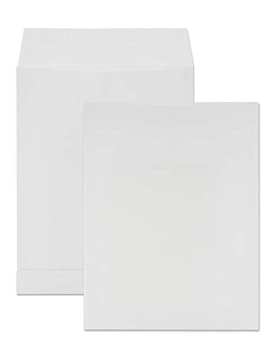 Netuno 250 weiße Faltenversandtaschen E4 ohne Fenster 280× 400 mm 130g erweiterbare Kapazität Versandtaschen mit Falten erweiterbar große Umschläge mit Stehboden weiß für Broschüren Dokumente von Netuno