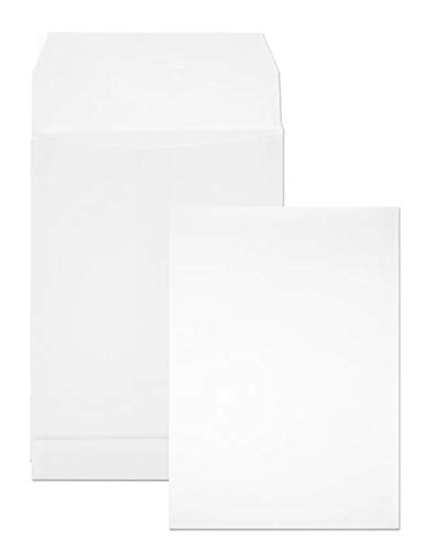 Netuno 250x weiße Faltentasche DIN B5 176× 250 mm 120g weiß Umschlag erweiterbar Faltenversandtasche B5 ohne Fenster große Versandtasche mit Stehboden Umschlagtasche Weiß B5 mit Falte von Netuno