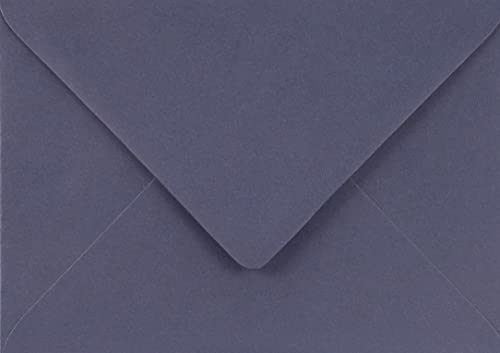 Netuno 25x Briefumschlag Kobalt-Blau DIN B6 125x 175 mm 90g Burano Cobalto Einladungsumschlag Papier edel Umschlag schön Briefkuvert elegant Spitzklappe ohne Fenster Papierumschlag hochwertig B6 von Netuno