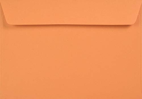 Netuno 25x Briefumschlag Orange DIN C6 114 x 162 mm 120g Kreative Mandarin schöner Umschlag Öko-Papier Briefkuvert bunt Recyclingpapier Briefhülle farbig elegant für Einladungen Hochzeit Geburtstag von Netuno