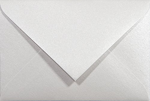 Netuno 25x Perlmutt-Weiß Umschläge Mini DIN C7 80x 120 mm 120g Majestic Marble White Mini-Kuverts kleine Briefumschläge C7 für Geldgeschenke Dankeskarten Businesskarten Geld-Umschläge klein elegant von Netuno