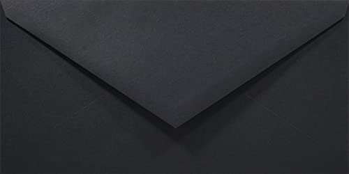 Netuno 50 Umschläge Schwarz DIN lang 110x220 mm 80g Rainbow Briefumschläge lang Briefhüllen Schwarz Einladungsumschläge Papierbriefumschläge schwarze Briefumschläge Hochzeits-Umschläge farbig von Netuno