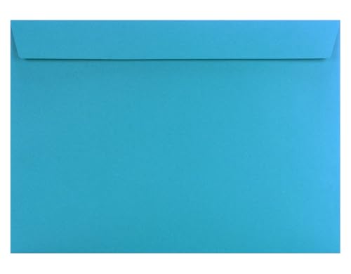 Netuno 50 farbige Briefumschläge Dunkelblau DIN C4 22,9 x 32,4 cm 120g Design Umschläge groß für DIN A4 Dokumente Urkunden Zeugnisse Verträge Unterlagen große Briefhüllen bunt C4 Dokumentenumschläge von Netuno