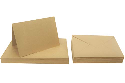 Netuno 50 x Doppelkarten blanko aus Kraftkarton 300g + 50 Briefumschläge quadratisch 155x155 mm Kartenset mit Briefkuverts Recycling-Karten Falt-Karten Set Kraftpapier Klappkarten + Umschläge Öko Netuno 50 x Doppelkarten blanko aus Kraftkarton 300g + 50 Briefumschläge quadratisch 155x155 mm Kartenset mit Briefkuverts Recycling-Karten Falt-Karten Set Kraftpapier Klappkarten + Umschläge Öko von Netuno