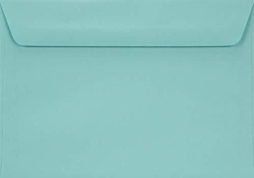 Netuno 500 Brief-Kuverts Hell-Blau DIN C6 114x 162 mm 90g Burano Azzurro farbige Briefumschläge Blau C6 für Einladungen Hochzeit Geburtstag Weihnachten von Netuno