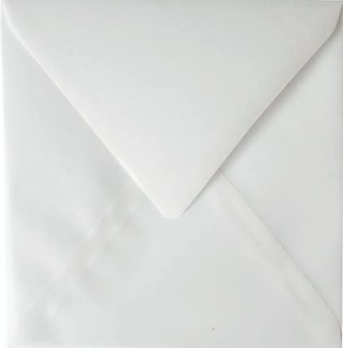Netuno 500 Brief-Umschläge transparent quadratisch 153x 153 mm 110g Golden Star quadratische Briefumschläge durchsichtig elegant für Einladungs-Karten Hochzeits-Karten Geburtstags-Karten Weihnachten von Netuno