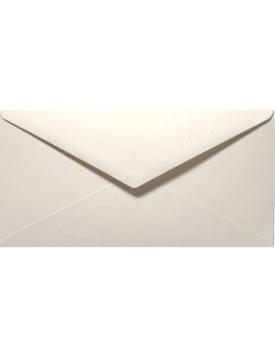 Netuno 500 Briefumschläge Creme DIN Lang 11 x 22 cm 130g Flora Giglio Recycling Briefkuverts ökologisch hochwertig Briefhüllen DL recycled für Hochzeit Geburtstag Weihnachten Taufe von Netuno