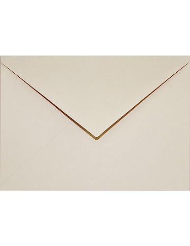 Netuno 500 Briefumschläge Dunkel-Creme DIN C6 114x 162 mm 120g Keaykolour Biscuit Umschläge elegant Ökopapier Briefkuverts hochwertig farbige Briefhüllen aus Recycling-Papier Umschläge pastell C6 von Netuno