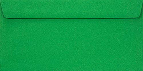 Netuno 500 Briefumschläge Grün DIN Lang 110x 220 mm 90g Burano Verde Bandiera Einladungsumschläge grün hochwertig für Weihnachten Hochzeit Geburtstag Einladungsumschläge envelopes green invitation von Netuno