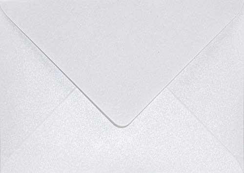 Netuno 500 Briefumschläge Perlmutt-Weiß DIN B6 125x 175 mm Aster Metallic White Umschläge Perlweiß Perlglanz metallisch-glänzende Kuverts für Hochzeit Taufe Konfirmation Ostern Weihnachten von Netuno