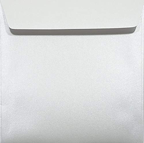 Netuno 500 Briefumschläge Perlmutt-Weiß quadratisch 156x 156 mm 120g Majestic Marble White Papier quadratische Umschläge Perlweiß Briefkuverts Briefhüllen elegante Einladungsumschläge von Netuno