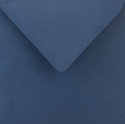 Netuno 500 Briefumschläge quadratisch Blau 153 x 153 mm 115g Sirio Color Blu quadratische Umschläge für Hochzeit Geburtstag Taufe Weihnachten Einladungskarten Einladungsumschläge blaue Briefhüllen von Netuno