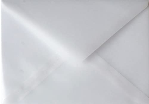 Netuno 500 Briefumschläge transparent DIN C6 114x 162mm 110g Golden Star Brief-Kuverts durchsichtig Umschläge für Osterkarten Weihnachten Geburtstag Hochzeits-Umschläge Transparentpapier edel von Netuno