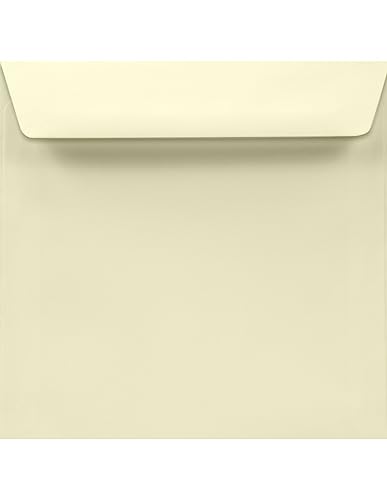 Netuno 500 Elfenbein quadratische Briefumschläge 155x 155 mm 100g Lessebo Smooth Ivory Umschläge quadratisch für Einladungskarten Geburtstagskarten Glückwunschkarten Hochzeit Geburtstag Weihnachten von Netuno