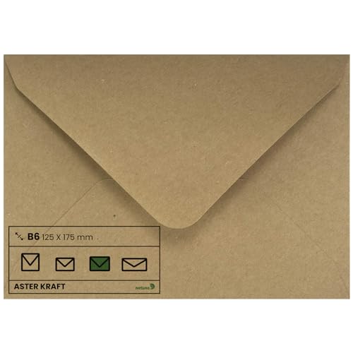 Netuno 500 Kraftpapier Umschläge Naturbraun DIN B6 125 x 175 mm 100g Aster Kraft elegante Briefumschläge Recycling Briefhüllen Natur Papier Vintage Briefkuverts Braun edel Öko-Papier Umschläge Umwelt Netuno 500 Kraftpapier Umschläge Naturbraun DIN B6 125 x 175 mm 100g Aster Kraft elegante Briefumschläge Recycling Briefhüllen Natur Papier Vintage Briefkuverts Braun edel Öko-Papier Umschläge Umwelt von Netuno