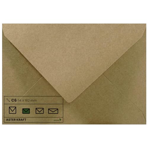Netuno 500 Kraftpapier Umschläge Naturbraun DIN C6 114 x 162 mm 100g Aster Kraft elegante Briefumschläge Recycling Briefhüllen Natur Papier Vintage Briefkuverts Braun edel Öko-Papier Umschläge Umwelt Netuno 500 Kraftpapier Umschläge Naturbraun DIN C6 114 x 162 mm 100g Aster Kraft elegante Briefumschläge Recycling Briefhüllen Natur Papier Vintage Briefkuverts Braun edel Öko-Papier Umschläge Umwelt von Netuno