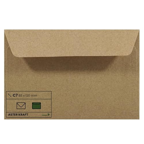 Netuno 500 Mini Umschläge Natur-Braun DIN C7 85 x 120 mm 100g Aster Kraft gerade Klappe kleine Briefumschläge Kraftpapier für Visitenkarten Danksagungen Geschenkkarten Bonuskarten Geldgeschenke Netuno 500 Mini Umschläge Natur-Braun DIN C7 85 x 120 mm 100g Aster Kraft gerade Klappe kleine Briefumschläge Kraftpapier für Visitenkarten Danksagungen Geschenkkarten Bonuskarten Geldgeschenke von Netuno