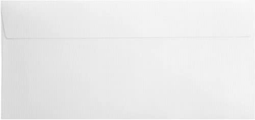 Netuno 500 Papierbriefumschläge Weiß gerippt DIN Lang 110x 220 mm 120g Design Umschläge Struktur-Papier gerippte Briefhüllen DL edle Briefumschläge strukturiert Einladungs-Briefumschläge von Netuno