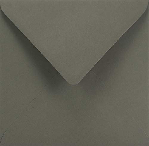 Netuno 500 Umschläge quadratisch Graphit-Dunkel-Grau 153 x 153 mm 115g Sirio Color Anthracite farbige Briefumschläge für Einladungskarten Geburtstagskarten Weihnachtskarten Einladungsumschläge farbig von Netuno