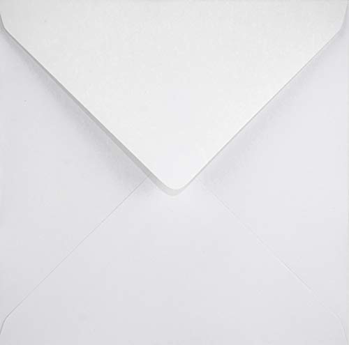 Netuno 500 Weiß quadratische Briefkuverts nassklebend 140 x 140 mm 120g Olin Umschläge weiß quadratisch ohne Fenster für Gruß-Karten Hochzeits-Karten Einladungen von Netuno