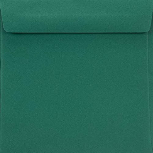 Netuno 500 quadratische Umschläge Dunkel-Grün 155x 155 mm 90g Burano English Green elegante Briefhüllen Grün hochwertig bunte Kuverts quadratisch Premium für Geburtstag Weihnachten Einladungen von Netuno