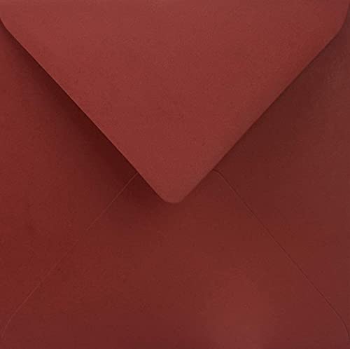 Netuno 500 quadratische Umschläge Dunkel-Rot 153 x 153 mm 115g Sirio Color Cherry farbige Briefumschläge Hochzeit Geburtstag Weihnachten schöne Briefhüllen bunt rote Umschläge für Einladungskarten von Netuno