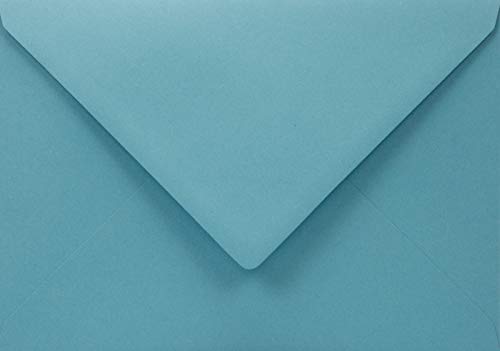 Netuno 500x Briefumschlag Blau groß DIN C5 162 x 229 mm 140g Woodstock Azzurro Öko Kuvert bunt für Einladungen Hochzeit Geburtstag Weihnachten Taufe Kommunion Ostern Grußkarten Umschlag schön von Netuno