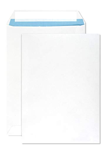 Netuno 500x Versandtasche DIN C5 Weiß 162 x 229 mm 90g großer Briefumschlag Maxibrief haftklebend ohne Fenster Umschlag groß C5 weiß Briefkuvert a5 Briefhülle groß Versandtasche envelope big von Netuno