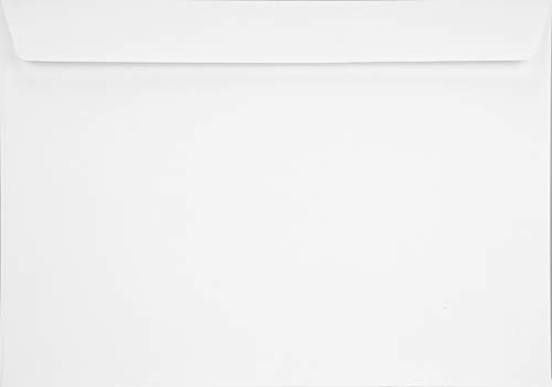 Netuno 50 Briefumschläge Weiß DIN C4 22,9 x 32,4 cm 120g Olin Umschläge groß für DIN A4 Dokumente Urkunden Zeugnisse Verträge Unterlagen große Briefhüllen C4 Dokumentenumschläge von Netuno