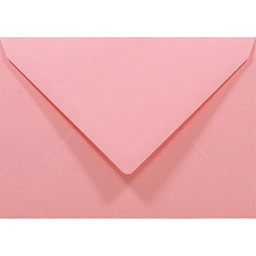 Netuno 50x Umschlag Pink DIN C6 114x 162 mm 80g Rainbow Papier-Briefumschlag farbig Spitzklappe ohne Fenster Rosa Einladungsumschlag bunt für Hochzeit Geburtstag Weihnachten Briefkuvert bunt von Netuno